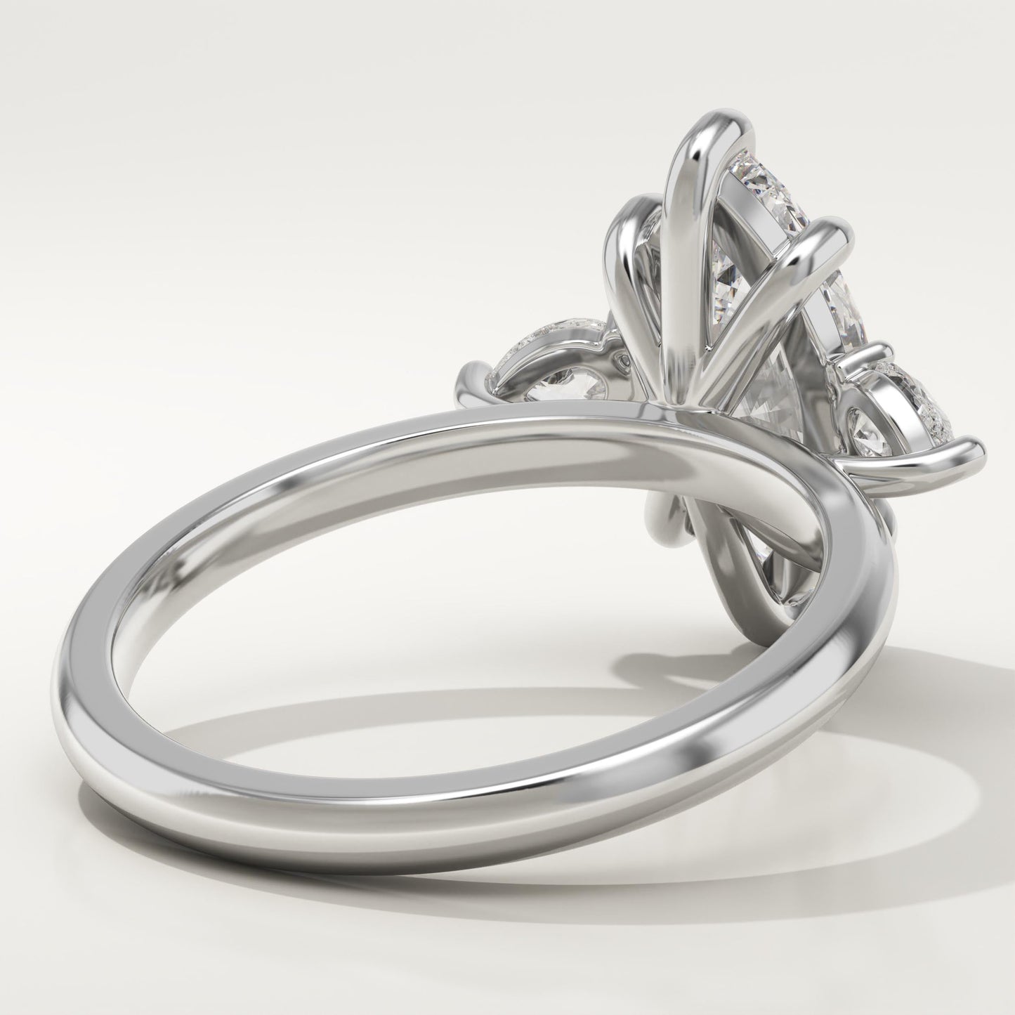 Marquise Cut Three Stone Lab-Grown Diamond Engagement Ring
