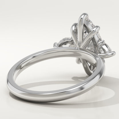 Marquise Cut Three Stone Lab-Grown Diamond Engagement Ring