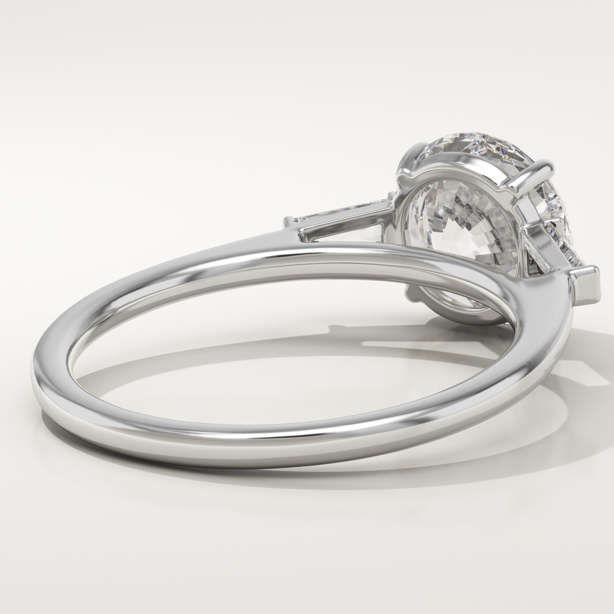 2.0 CT Round Cut Three Stone Lab-Grown Diamond Engagement Ring