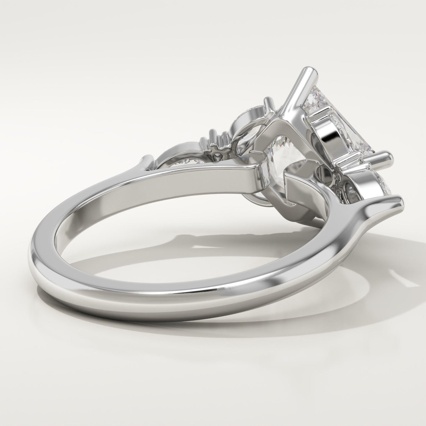 Princess Cut Nature Inspired Lab-Grown Diamond Engagement Ring