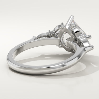 Princess Cut Nature Inspired Lab-Grown Diamond Engagement Ring