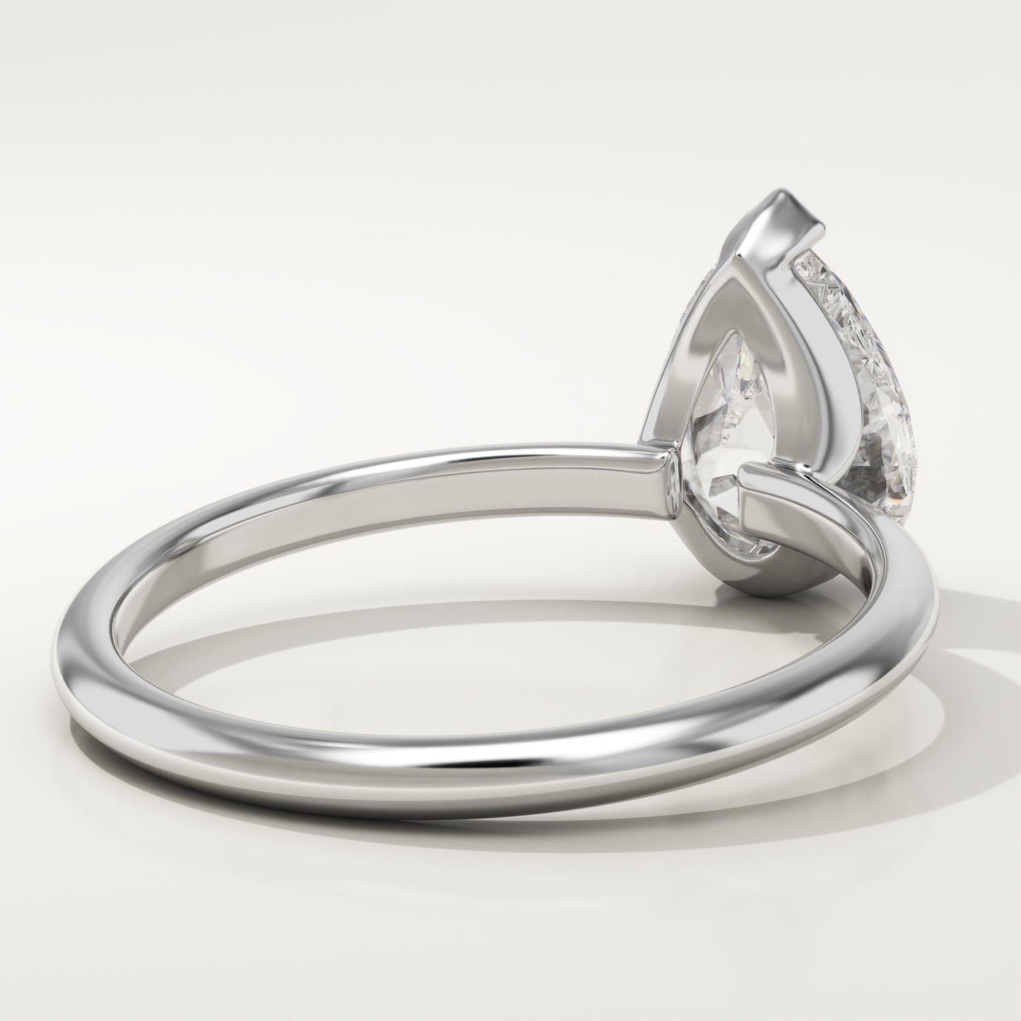 Pear Cut Solitaire Lab-Grown Diamond Engagement Ring