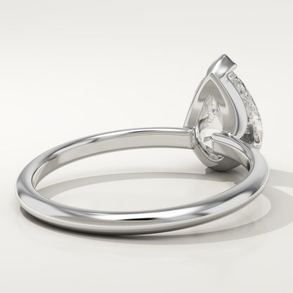 Pear Cut Solitaire Lab-Grown Diamond Engagement Ring