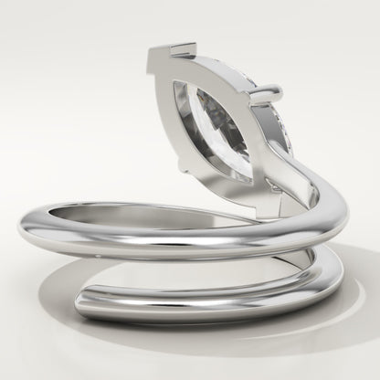 Marquise Cut Solitaire Lab-Grown Diamond Engagement Ring