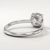 2.0 CT Cushion Cut Solitaire Lab-Grown Diamond Engagement Ring