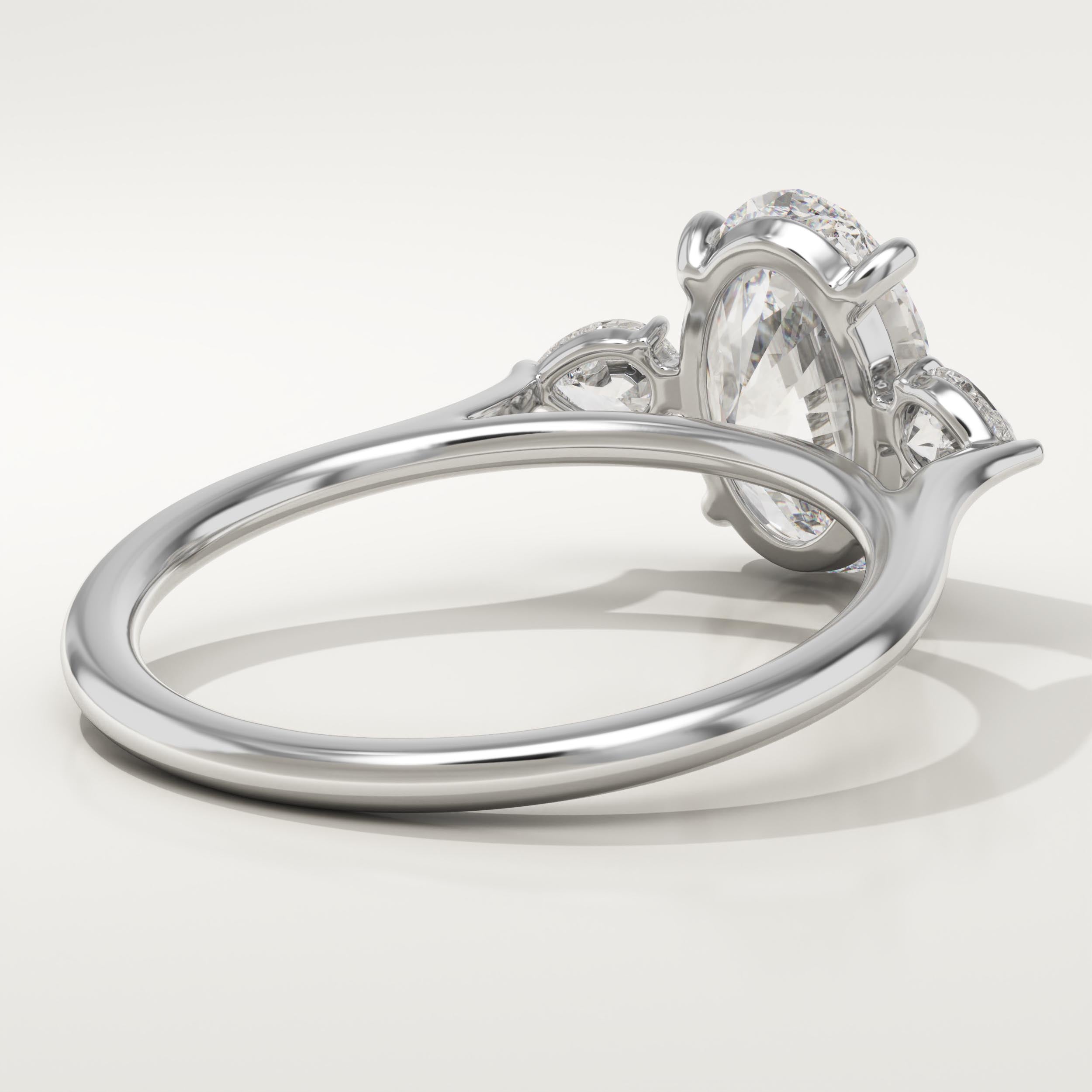 2.0 CT Oval Cut Three Stone Lab-Grown Diamond Engagement Ring