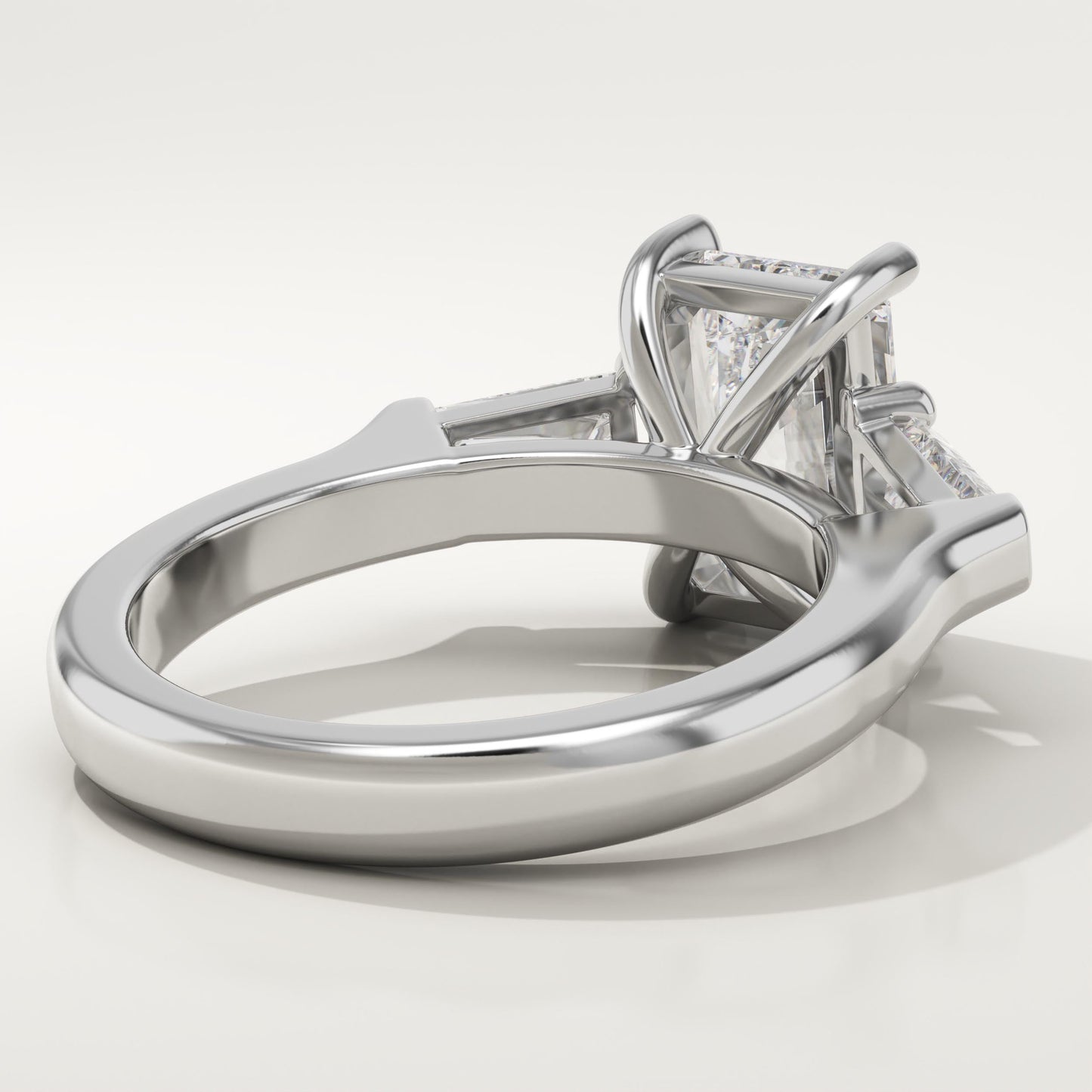 Radiant Cut Three Stone Lab-Grown Diamond Engagement Ring