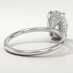 2.0 CT Oval Cut Hidden Halo Lab-Grown Diamond Engagement Ring