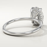 2.0 CT Oval Cut Hidden Halo Lab-Grown Diamond Engagement Ring