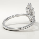 1.5 CT Marquise Cut Pave Lab-Grown Diamond Engagement Ring