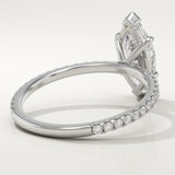 1.5 CT Marquise Cut Pave Lab-Grown Diamond Engagement Ring