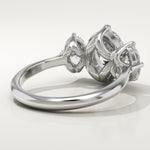 2.0 CT Oval Cut Three Stone Lab-Grown Diamond Engagement Ring