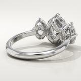 2.0 CT Oval Cut Three Stone Lab-Grown Diamond Engagement Ring