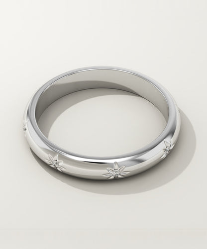 0.10 TCW Round Lab Grown Diamond Flush Setting Wedding Band (US Size 4.5 Ready To Ship)