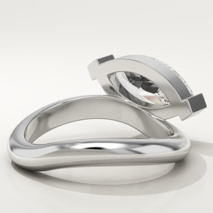 Marquise Cut Solitaire Lab-Grown Diamond Engagement Ring