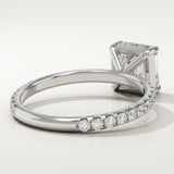 2.0 CT Asscher Cut Pave Lab-Grown Diamond Engagement Ring