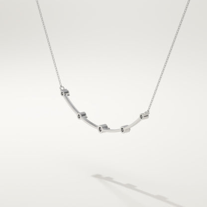 0.31 TCW Round Lab-Grown Diamond Smile Charm Necklace