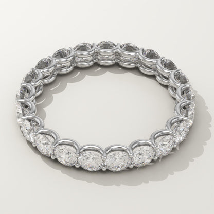 2.1 TCW Round Lab-Grown Diamond Full Eternity Wedding Band