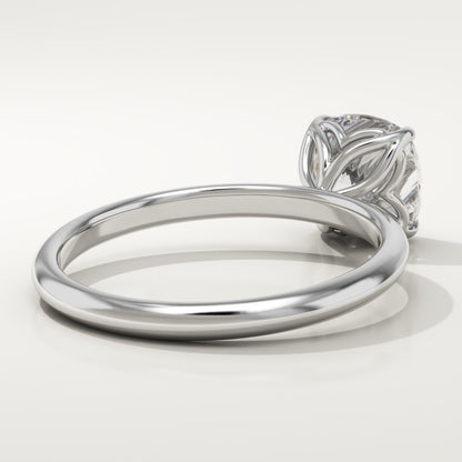 Cushion Cut Solitaire Lab-Grown Diamond Engagement Ring