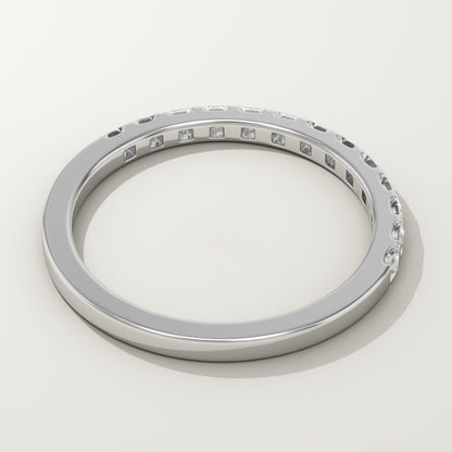 0.27 TCW Princess Lab-Grown Diamond Half Eternity Wedding Band