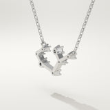 0.111 TCW Round Lab-Grown Diamond Saggitarius Constellation Necklace