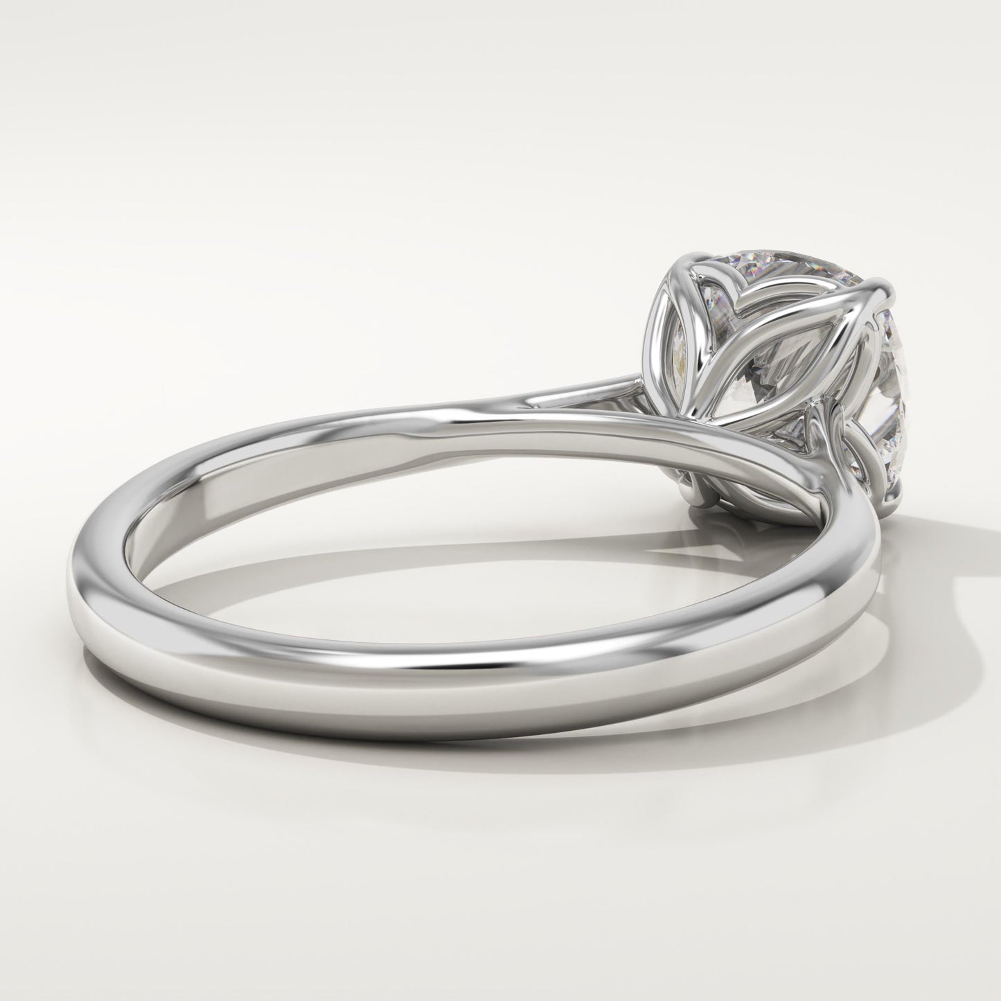 1.75 CT Cushion Cut Solitaire Moissanite Engagement Ring