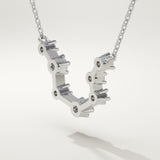 0.2 TCW Round Lab-Grown Diamond Leo Constellation Necklace