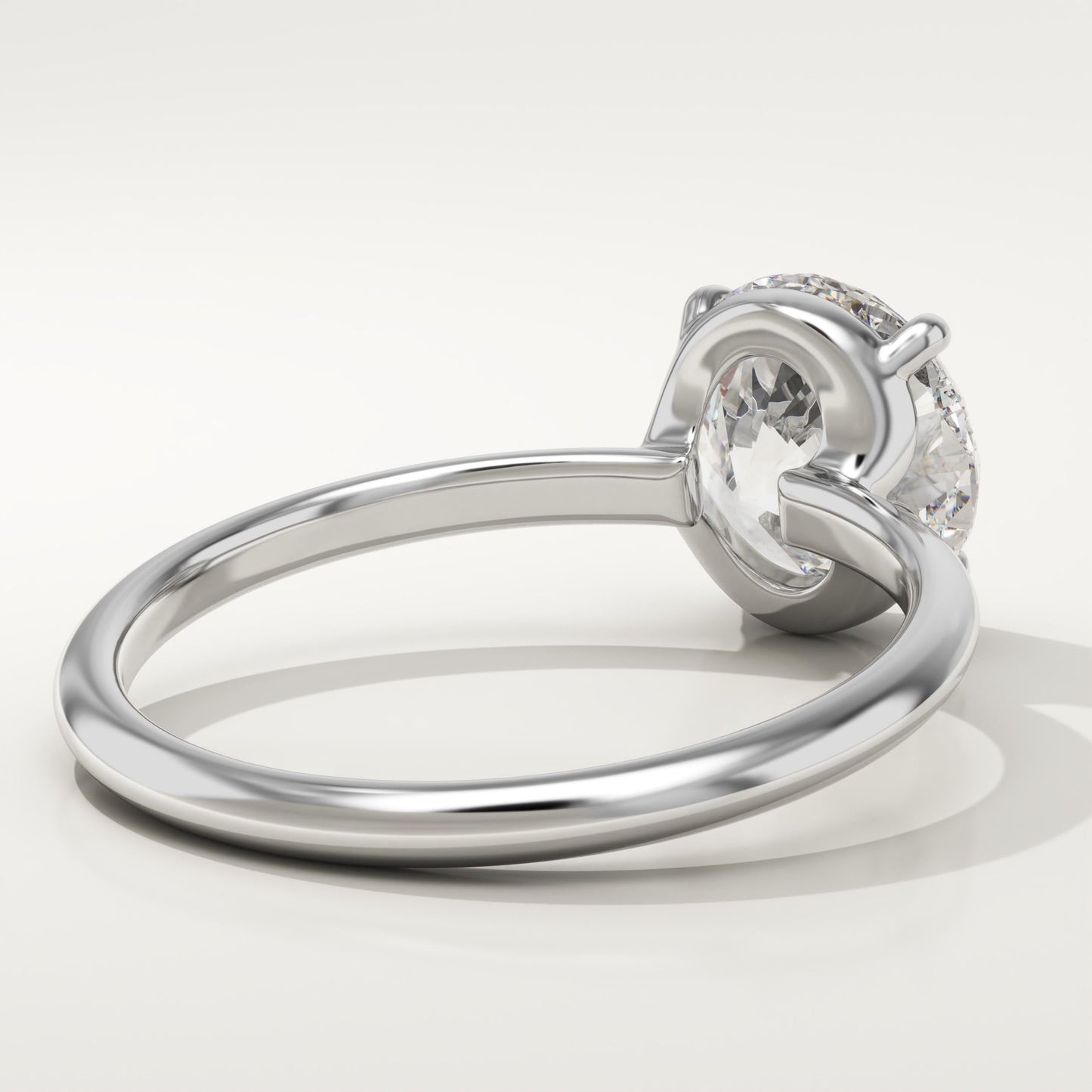 2 CT Round Cut Solitaire Moissanite Engagement Ring