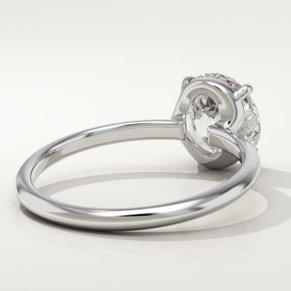 2 CT Round Cut Solitaire Moissanite Engagement Ring