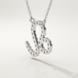 0.14 TCW Round Lab-Grown Diamond Leo Zodiac Necklace