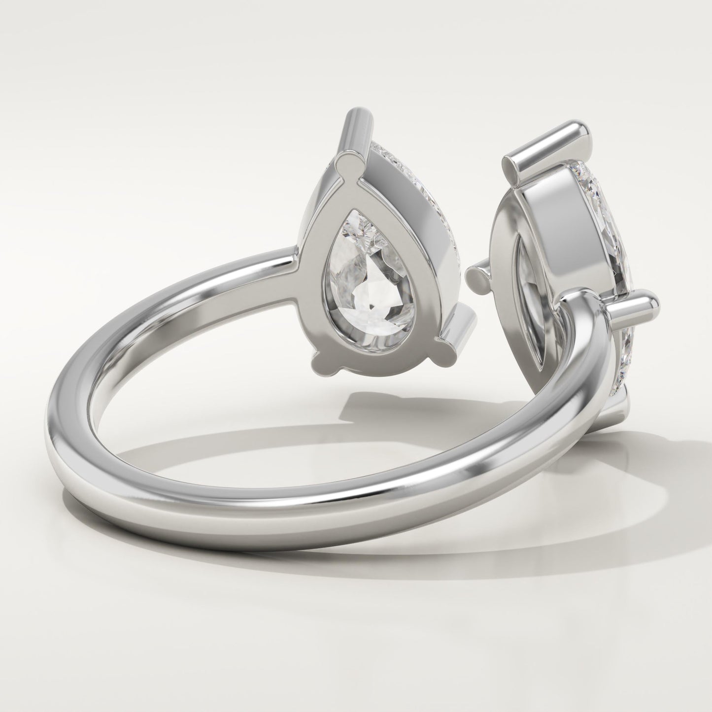 2 TCW Pear & Marquise Cut Toi Et Moi Lab-Grown Diamond Engagement Ring