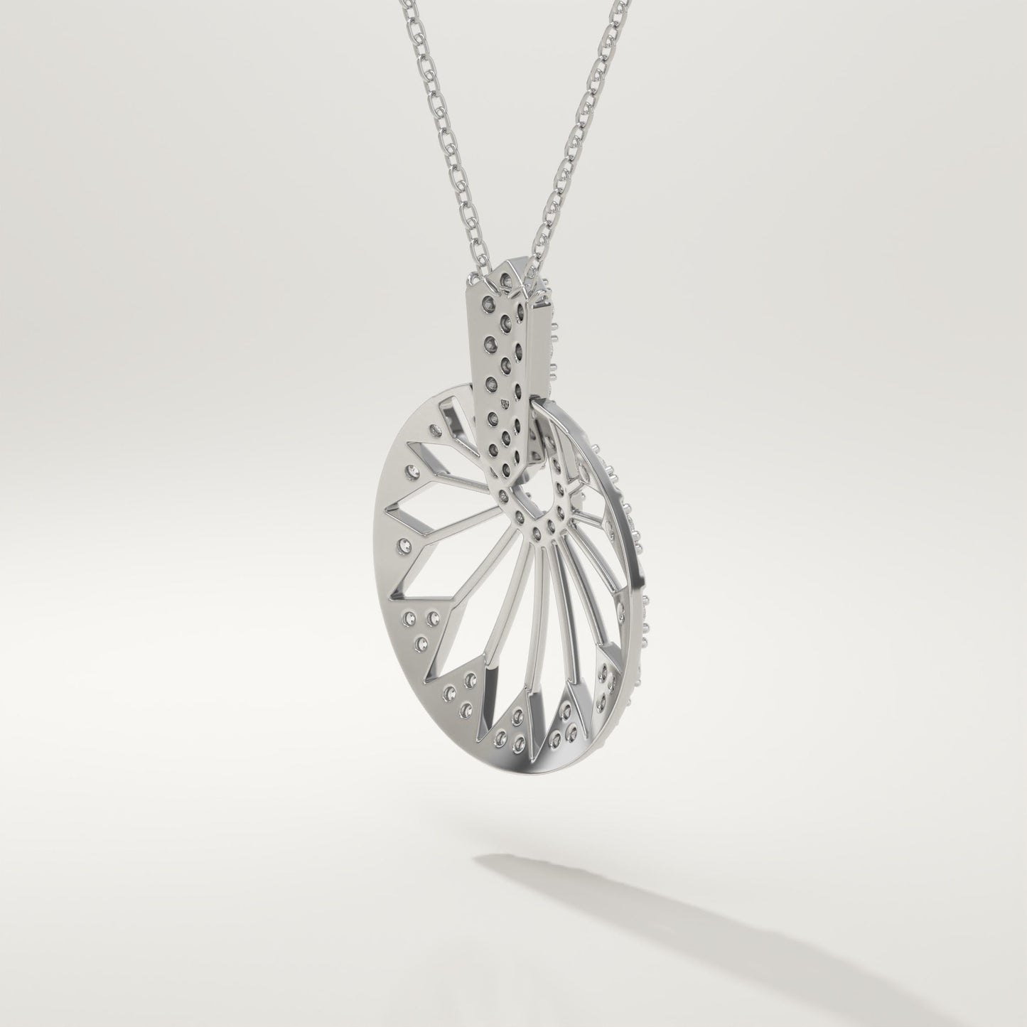 0.312 TCW Round Lab-Grown Diamond Charm Necklace