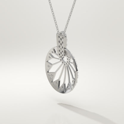 0.312 TCW Round Lab-Grown Diamond Charm Necklace