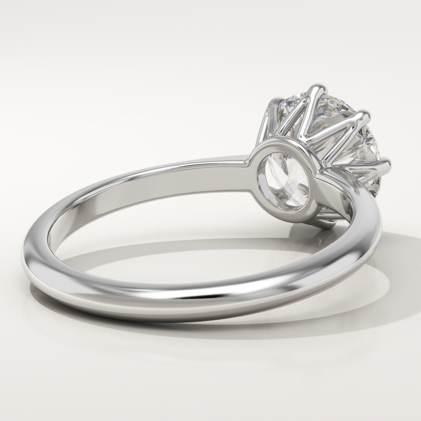 2 CT Round Cut Solitaire Moissanite Engagement Ring