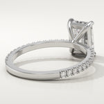 2.0 CT Radiant Cut Pave Lab-Grown Diamond Engagement Ring