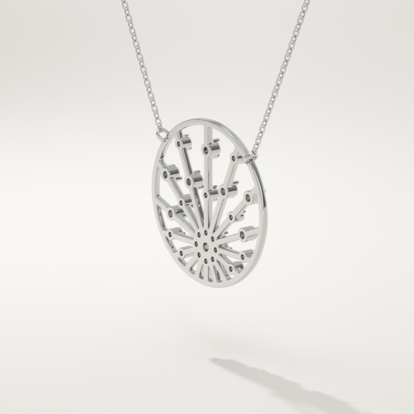0.28 TCW Round Lab-Grown Diamond Charm Necklace