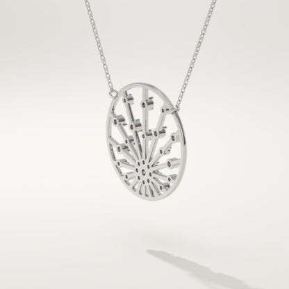 0.28 TCW Round Lab-Grown Diamond Charm Necklace