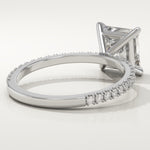 2.0 CT Princess Cut Pave Lab-Grown Diamond Engagement Ring