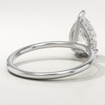 2.0 CT Pear Cut Hidden Halo Lab-Grown Diamond Engagement Ring