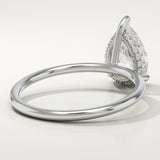 2.0 CT Pear Cut Hidden Halo Lab-Grown Diamond Engagement Ring