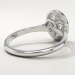 2.0 CT Oval Cut Bezel Lab-Grown Diamond Engagement Ring