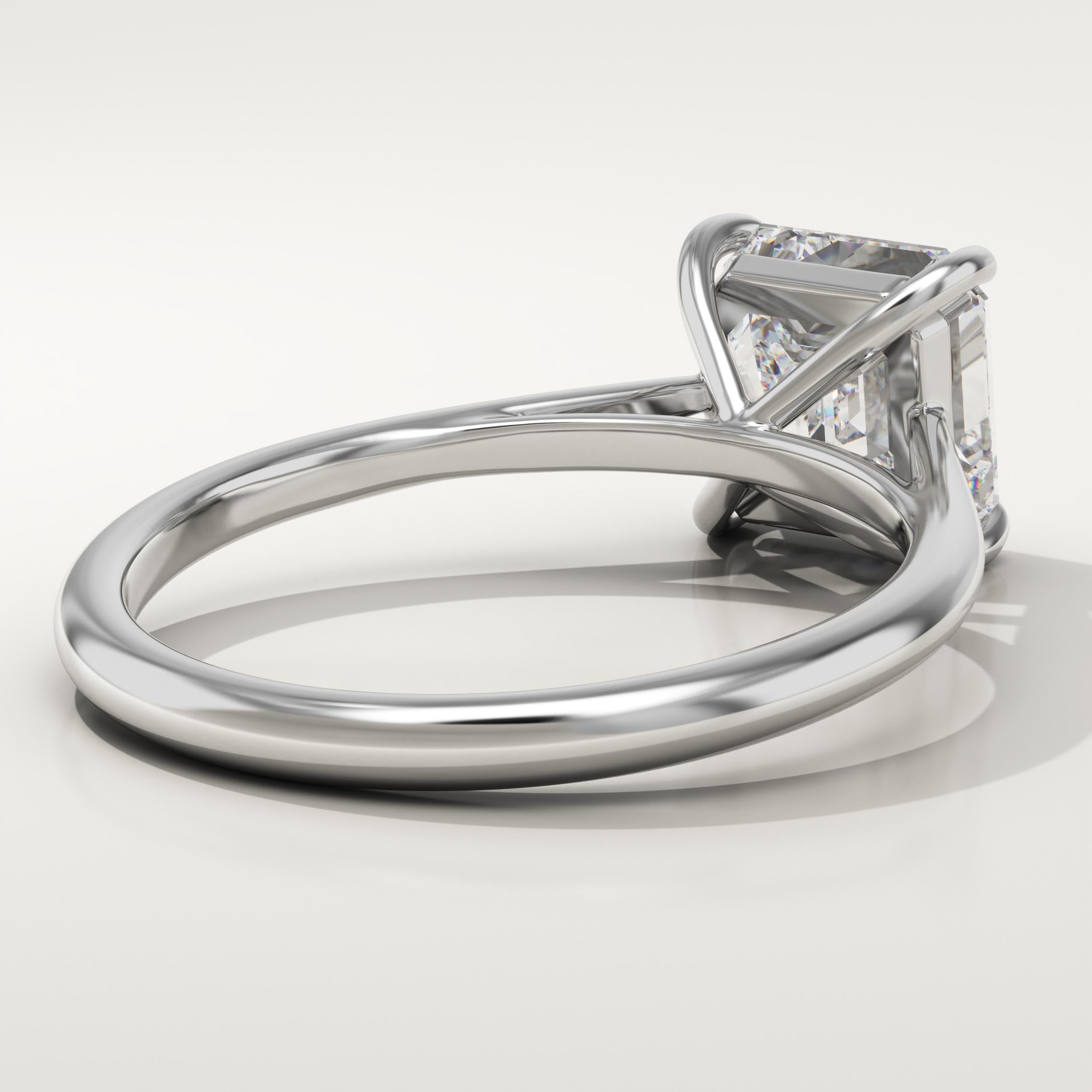 2.0 CT Asscher Cut Solitaire Lab-Grown Diamond Engagement Ring