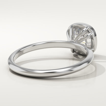 Cushion Cut Bezel Lab-Grown Diamond Engagement Ring