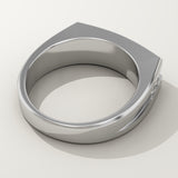 0.28 CT Round Shaped Flush Setting Lab-Grown Diamond Wedding Band For Men