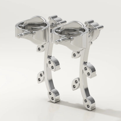 0.66 TCW Pear & Round Lab-Grown Diamond Drop Earrings