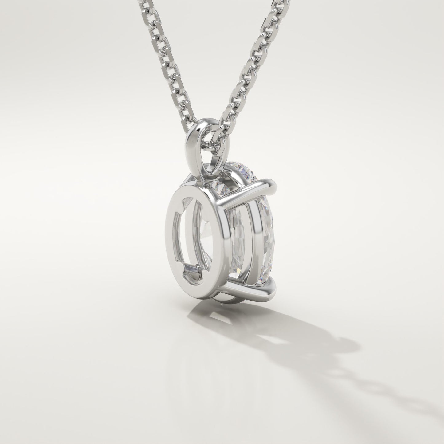 2 CT Oval Lab-Grown Diamond Solitaire Necklace