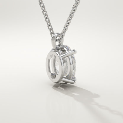 2 CT Oval Lab-Grown Diamond Solitaire Necklace