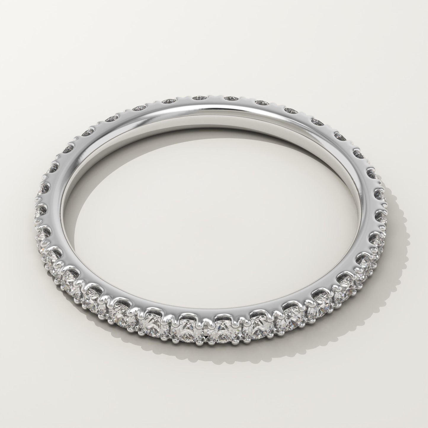 0.74 TCW Round Lab-Grown Diamond Full Eternity Wedding Band