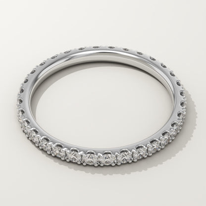 0.74 TCW Round Lab-Grown Diamond Full Eternity Wedding Band