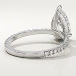 2.0 CT Pear Cut Pave Lab-Grown Diamond Engagement Ring
